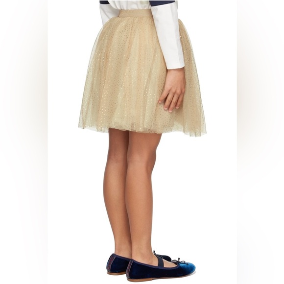 BONPOINT Kids Beige Polka Dot SKirt size 12 NWT